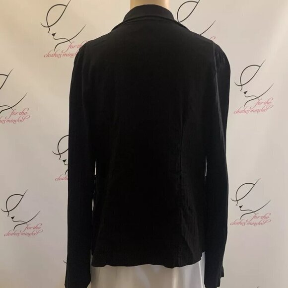 Vanity. Sz XS-S. Black Stretchy Textures Feminine Jacket. Ribbon Details. B86 - Picture 4 of 6